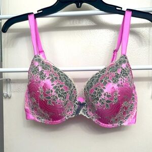 Victoria’s Secret dream angels perfect coverage bra, Pink with Gray, size 36D